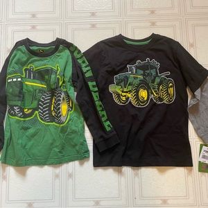 Lot Of 2 John Deere Boy’s Long Sleeve T-Shirt Green And Black Size 5T